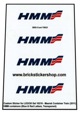 Custom Sticker - Container HMM (blue & red letters)