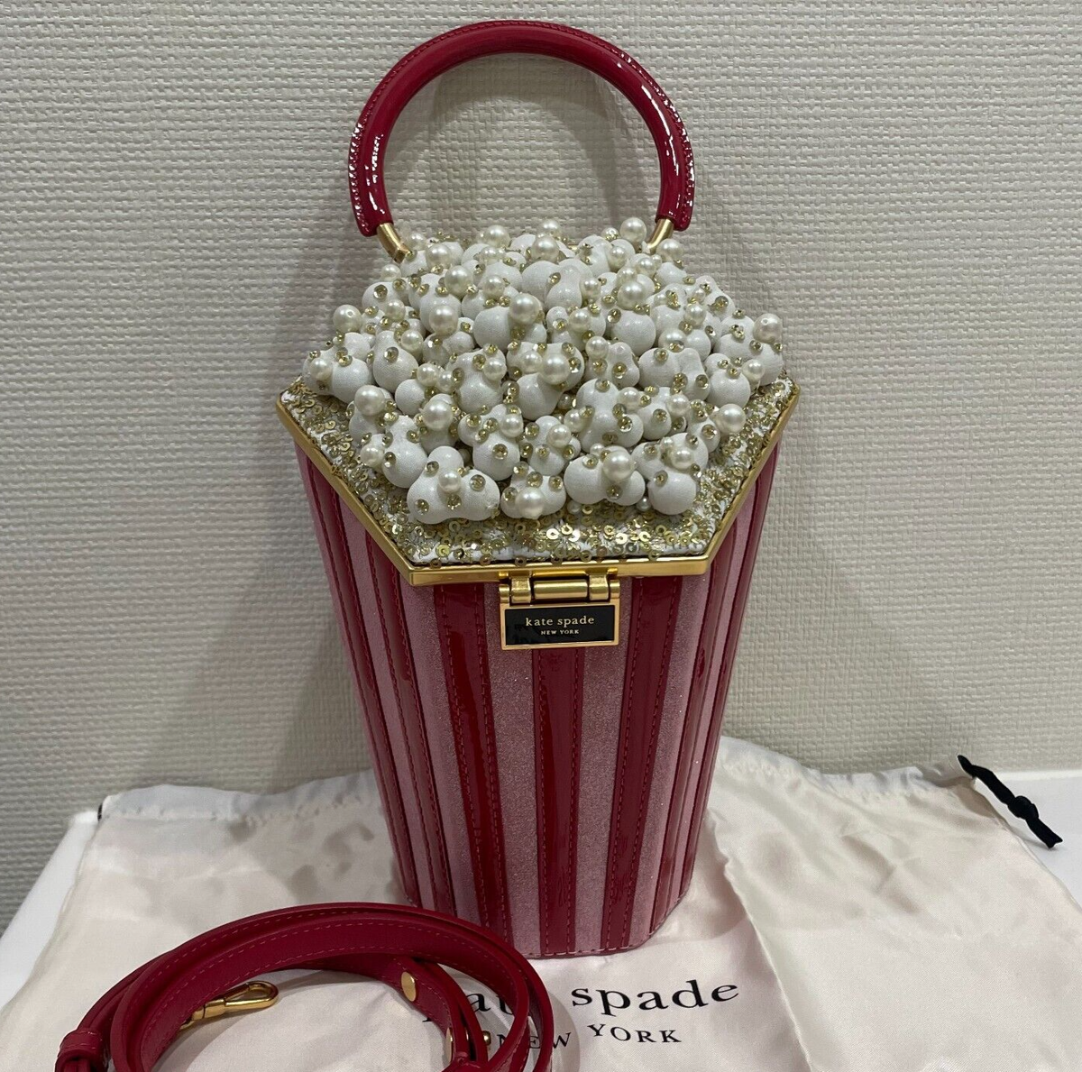 Kate Spade What's Popping Suede & Patent Leather 3D Popcorn Kate Spade What's Popping Suede & Patent Leather 3D Popcorn