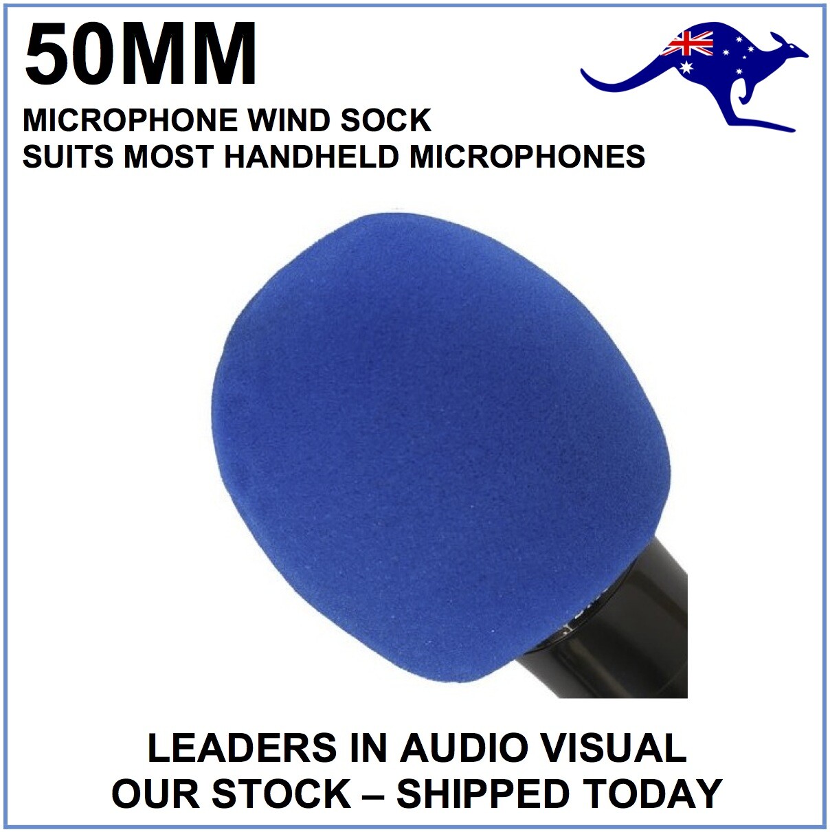 Microphone Wind Sock Foam Cover 50mm ID Blue CLEARANCE! eBay