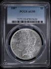 1887-P $1 Morgan Silver Dollar PCGS AU 55