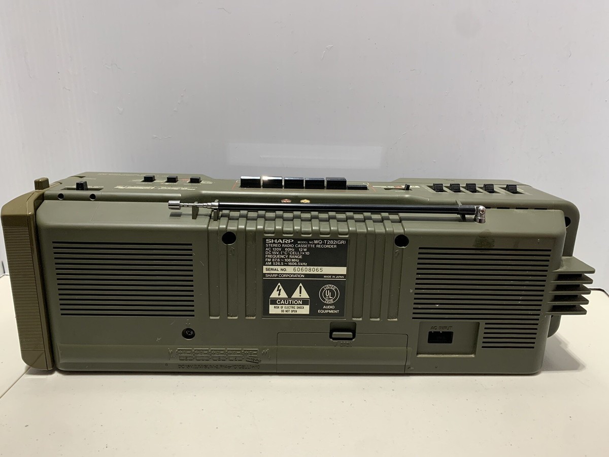 RARE OLD SCHOOL Vintage 80s SHARP WQ-T282 Stereo Twin Tape Boombox