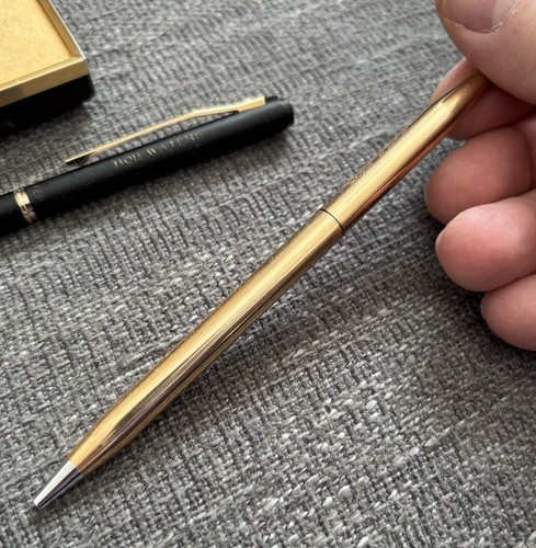 Vintage Sheaffer White Dot Gold Kugelschreiber Schwarz Druckbleistift Set Box LESEN - Bild 10 von 20