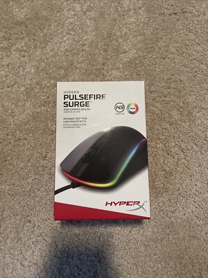 HyperX Pulsefire Surge Wired Optical Gaming Mouse with RGB Lighting - Black
