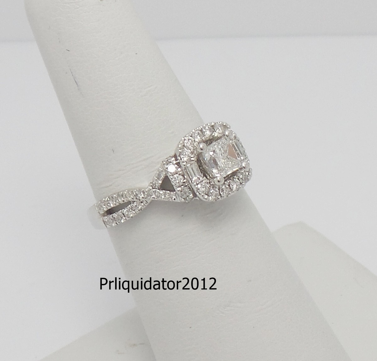 Adrianna Papell 7/8CT Natural Diamond Engagement Wedding Ring 14K