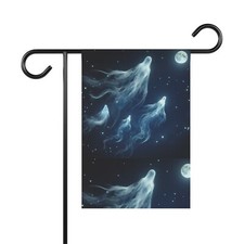 Halloween Ghost flying moon Garden  House Banner