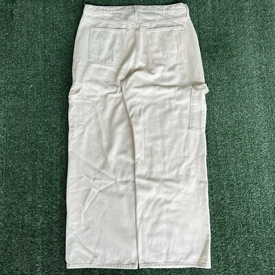 Cargo Pants White Jnco Jeans Women Old Navy Baggy Wide-Leg Cargo