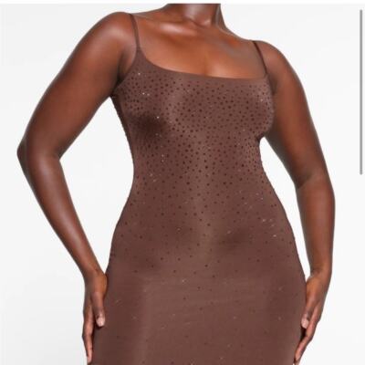 NWT SKIMS x Swarovski Jelly Sheer Cami Maxi long dress sz Cocoa sz XL | eBay NWT SKIMS x Swarovski Jelly Sheer Cami Maxi long dress sz Cocoa sz XL | eBay