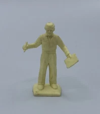 1950s Marx Littletown Rubber Train Coach Store Owner Man 41mm Playset Figure