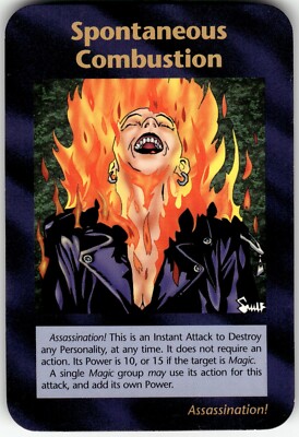 イルミナティカード　Spontaneous Combustion（自然発火） Spontaneous Combustion Card INWO Illuminati New World Order