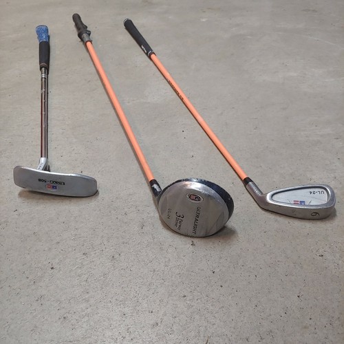 USKG Junior UL-24 3 Fairway Wood, 6 Iron, Putter - Kids Golf Youth Jr - RH - Picture 3 of 6