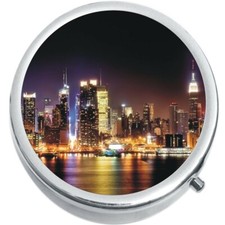 City Night Lights Medicine Vitamin Pill Box