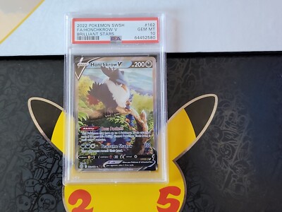 PSA 10 Honchkrow V 162/172 Alternate Art Pokémon TCG Brilliant