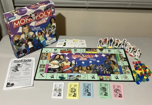 Monopoly Junior Disney Channel Edition Complete 2007 Hannah Montana Phineas Ferb