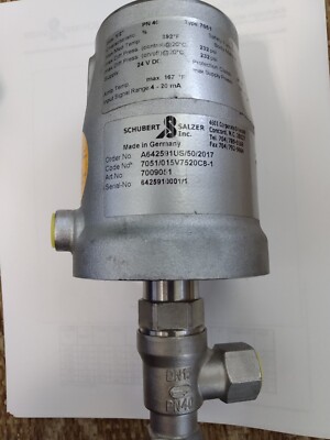 Schubert Salzer 7051 Right Angle Control Valve