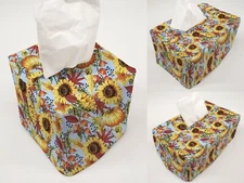 Fall Pumpkin Sunflowers Corn Tissue Box Cover