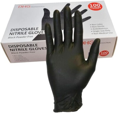 100 Guantes de nitrilo, Para Cocinar, Látex Free, Nitrile  L