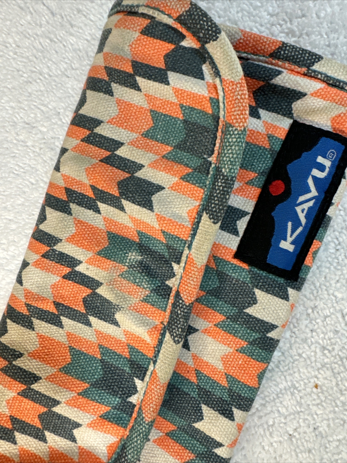 Kavu Rope Sling Backpack Crossbody Bag W/ Wallet Canvas Orange Green Gray Hiking