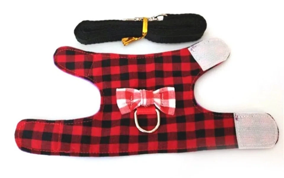 ARNÉS PARA MASCOTAS RATA CONEJILLO CONEJO ARNÉS DE ROEDOR PLOMO TARTÁN VENDEDOR DEL REINO UNIDO Foto 3 de 4