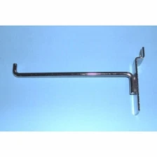 Store Display Fixtures 24 Chrome SLATWALL PEGHOOKS 4" long with upturned end