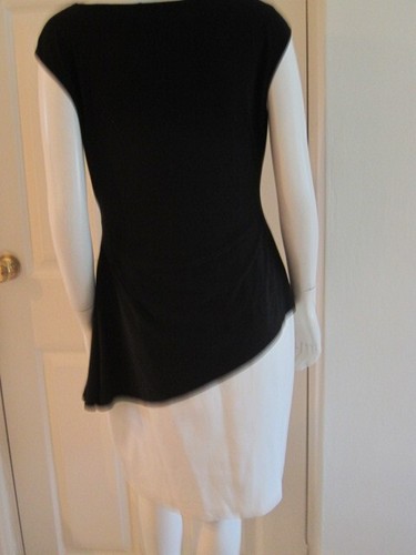 BNWT £155 RALPH LAUREN Black White Detailed Cocktail Party Dress UK 10 - Picture 4 of 14