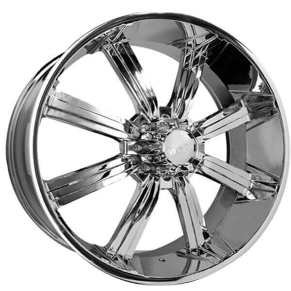 SET OF (4) Dcenti Wheels DW903 26x10 8x165 +13 Chrome | 125mm Hub Bore