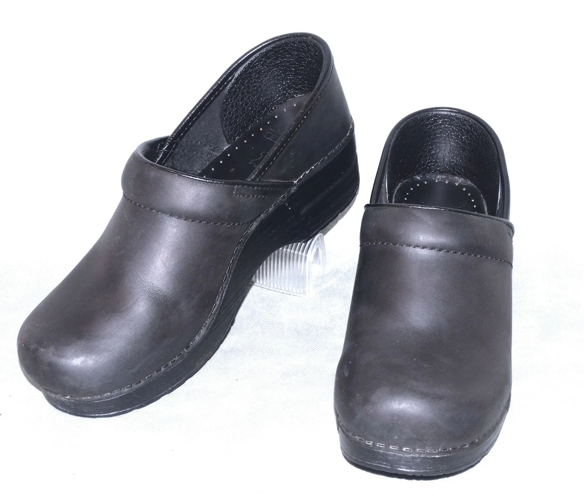 Dansko black oiled leather clogs cheap