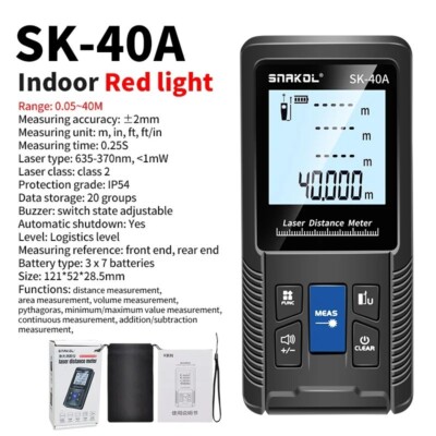 Handheld Digital Laser Point Distance Meter Measure Tape Range Finder ...