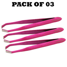 Pack of 03 Forgica Professional Stainless Steel Tweezers