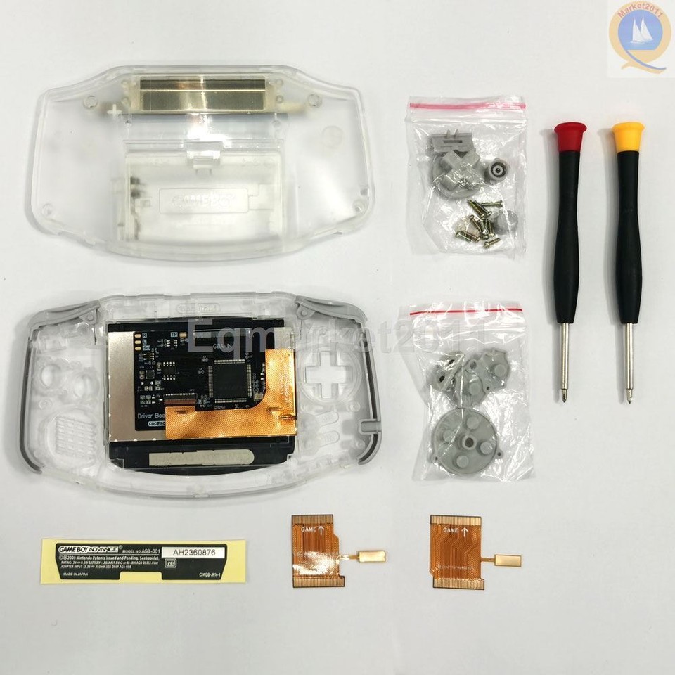 GameBoy Advance IPS Backlight Kit 720x480 LCD Drop in for GBA Game Boy ...