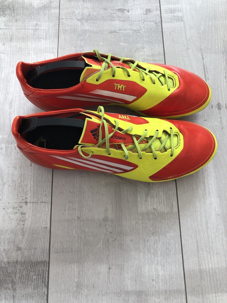 Adidas F50 Adizero Yellow Orange Football Cleats US10 1/2