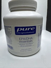 Pure Encapsulations EPA/DHA Essentials Omega-3 Fish Oil Heart Health 180 Caps