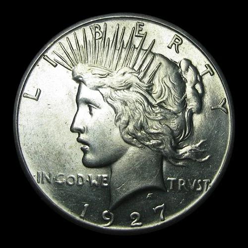 1927 Peace Dollar Silver ---- Gem BU Coin  ---- #KK197