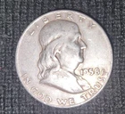 1958-D franklin half dollar circulated collectable 90% silver coin