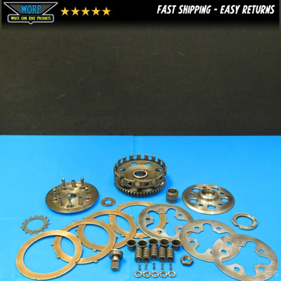 #ad 1974 CZ 400 RED FRAME CLUTCH BASKET INNER HUB BOSS PRESSURE PLATE DISCS KIT $129.99
