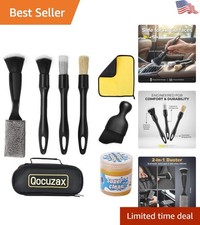 Complete 8-piece Car Detailing Set - 160g Gel Brushes Microfiber Towel