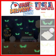 Haunting 23Pcs Glow-in-Dark Evil Eye Wall Decals - Perfect for Halloween Parties