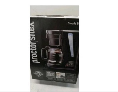 Space-Saving 12-Cup Drip Coffee Maker with Automatic Shut-Off - Black & Silver