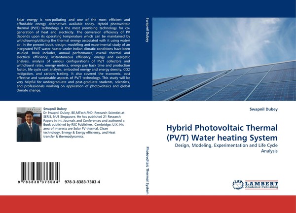 Swapnil Dubey | Hybrid Photovoltaic Thermal (Pv/T) Water Heating System | Buch-image