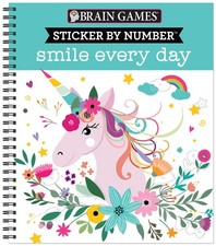 Brain Games - Sticker by Number: Smile Every Day - spiral bound Publications...
