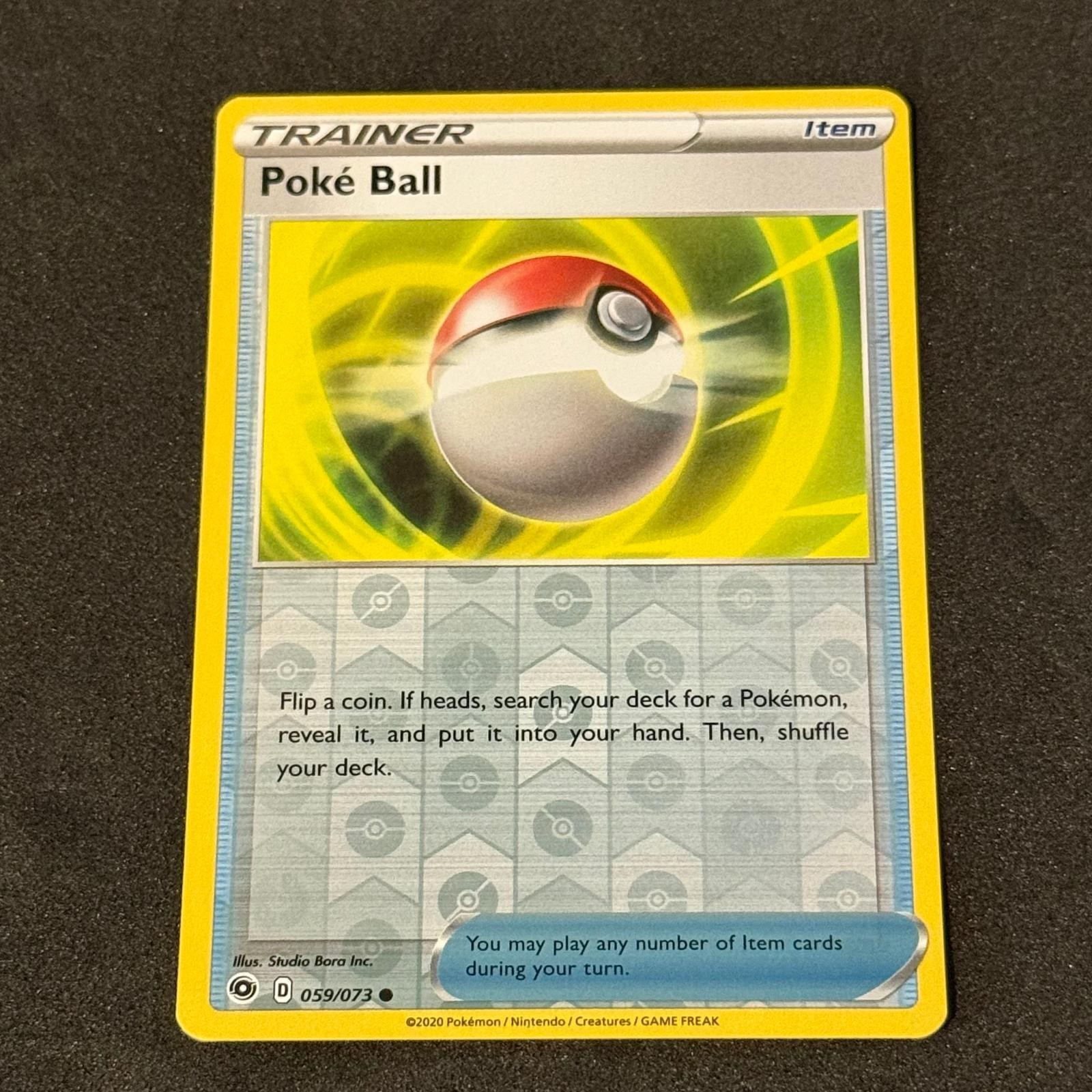 Poke Ball 059/073 Common Champion's Path Pokemon Reverse Holo Near Mint