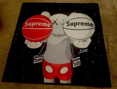 Kaws X Supreme Custom Rug Sneaker Room Home Decor