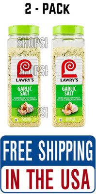 2 PACK - Lawry's Coarse Ground Garlic Salt with Parsley 33 oz (Total 66 oz)