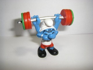 20737 Weightlifting Smurf Schleich Peyo Made in Germany Smurfs Smurfs