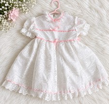 Beautiful Stunning Vintage Baby Girl Lace Dress Size 4