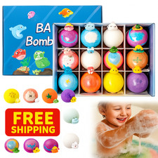 1, 6, 12 Pack Bath Bombs for Kids Girls with Surprise Toys Inside, Kids surprise