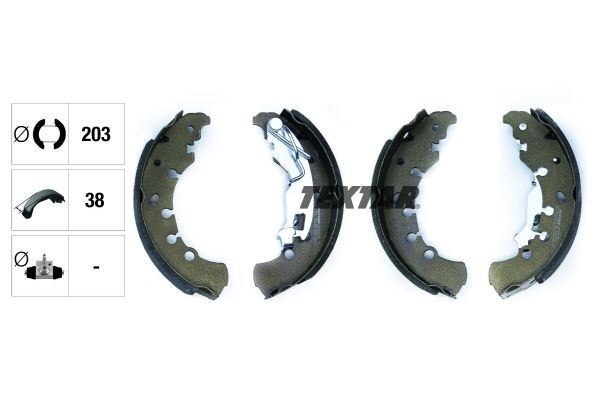 Bremsbackensatz Hinten Textar 91065300 FÜR CitroËN Passend FÜR Fiat Lancia-image