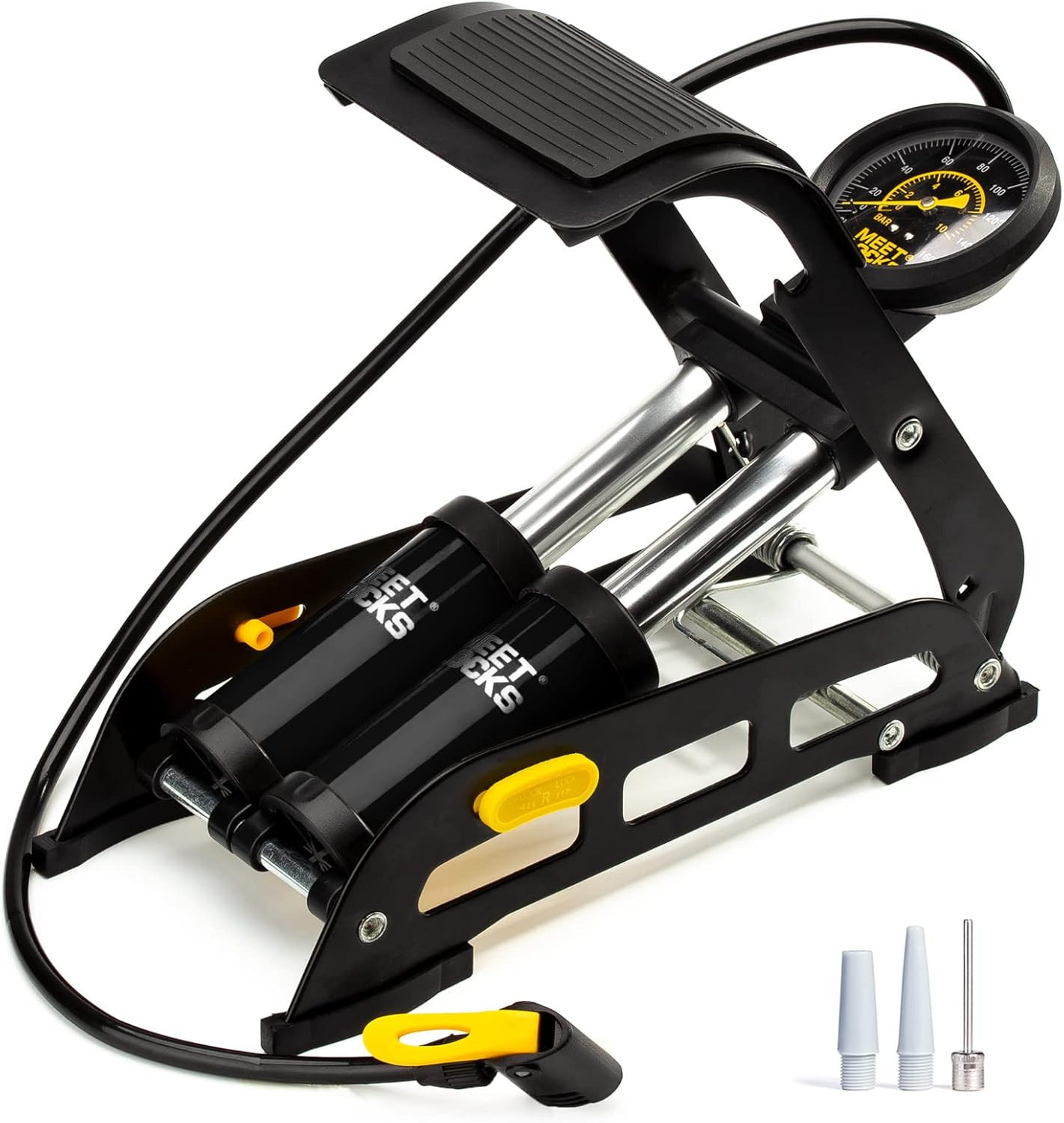 (New) Double Cylinder Barrel Bike Foot Pump,160Psi Aluminum Body Floor Air (60.99 USD) (New) Double Cylinder Barrel Bike Foot Pump,160Psi Aluminum Body Floor Air (60.99 USD)