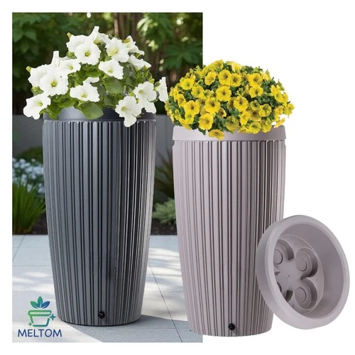 Rainwater Tank 240L Elegant Rain Barrel Plantable 2 Colours WITHOUT Downpipe Set