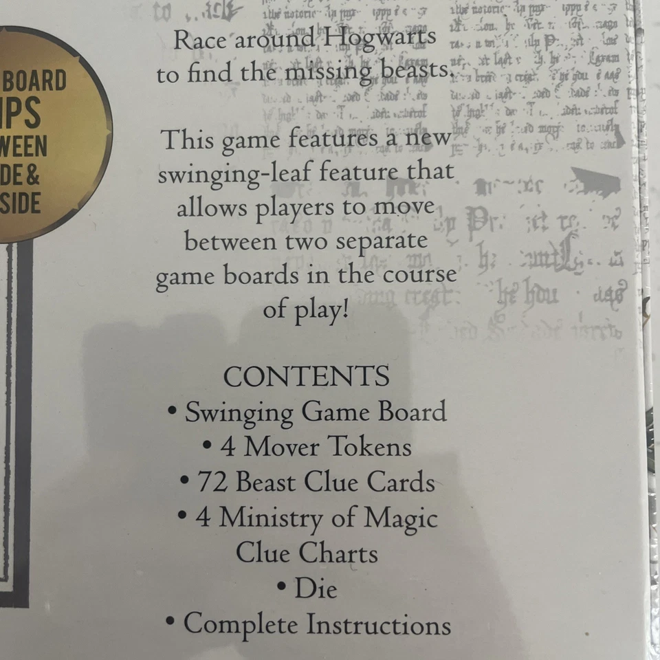 Harry Potter Magical Beasts Board Game Wizarding World By Pressman NEW Sealed - Image 4 of 4