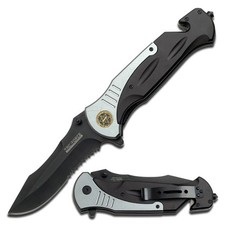 Tac-Force Spring Assisted Knife w/Aluminum Handle Cutter, Glass Breaker Clip